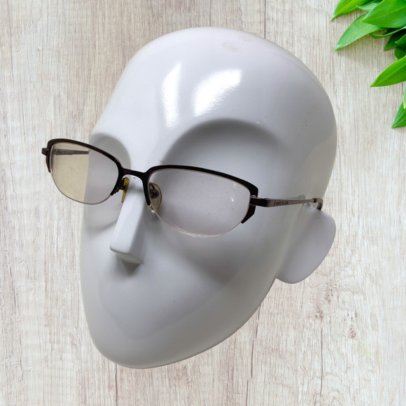 Anne Klein Purple Cat Eye Half Rim Eyeglasses Frames Only AK9115 560 50-16-135 - Picture 9 of 10